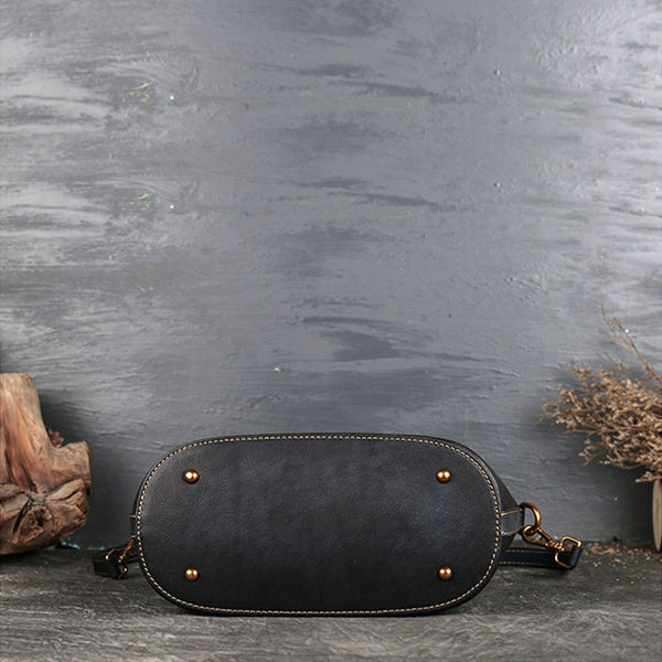 Handmade Womens Embossed Leather Tote Bag Shoulder Handbags For Women Designer