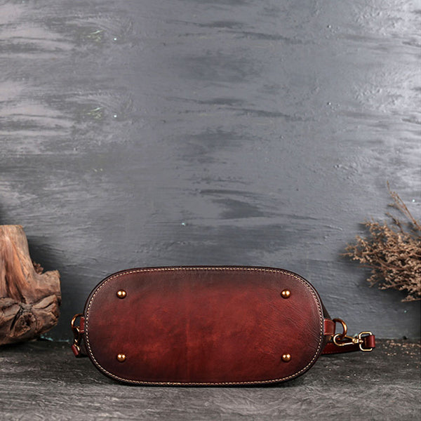 Handmade Womens Embossed Leather Tote Bag Shoulder Handbags For Women Durable