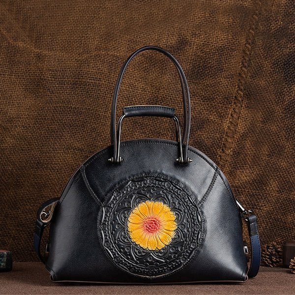 Handmade Womens Genuine Leather Handbags Small Crossbody Purse For Women