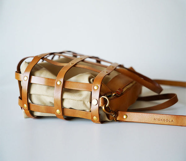 Handmade Womens Genuine Leather Tote Handbags Purse Cross Shoulder Bag for Women Fashion