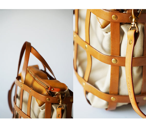 Handmade Womens Genuine Leather Tote Handbags Purse Cross Shoulder Bag for Women Nice
