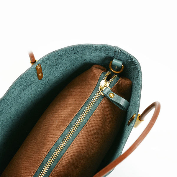 Handmade Womens Leather Crossbody Tote Bag Handbags Purse For Women Durable