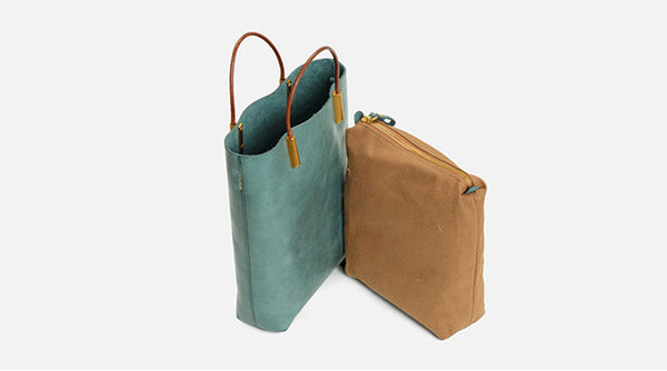 Handmade Womens Leather Work Tote Bag Handbags For Women Inside