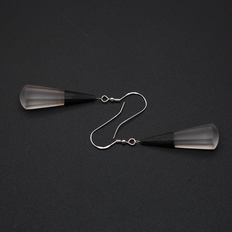 Handmade Wood Resin Silver Drop Earrings Unique Jewelry Accessories Gift Women Men cool