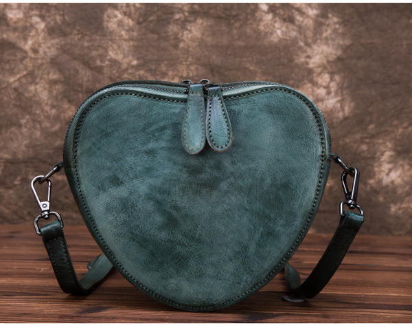 Heart Shaped Women Leather Crossbody Bags Purse Shoulder Bag for Women Unique