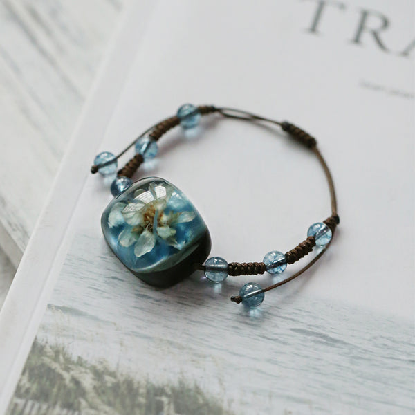 Herbage Resin Bracelet Unique Handmade Jewelry Accessories Gifts Women adorable