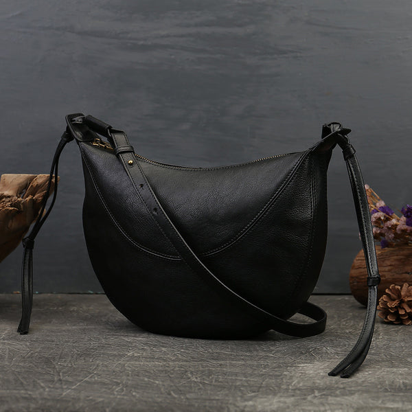 Hobo Ladies Black Leather Side Bag Cross Shoulder Bag For Women Affordable