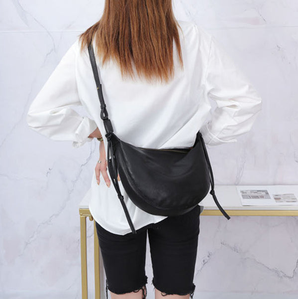 Hobo Ladies Black Leather Side Bag Cross Shoulder Bag For Women Boutique