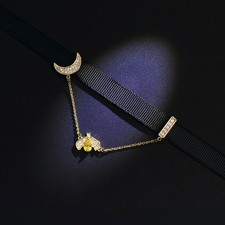 Honey Bee Choker Necklace Fashion Jewelry Accessories Gift Women