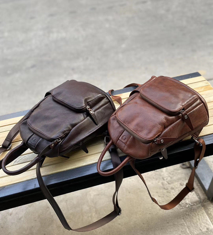 Ladies Anti Theft Leather Backpack Purse With Headphone Cable Hole Ruc – igemstonejewelry
