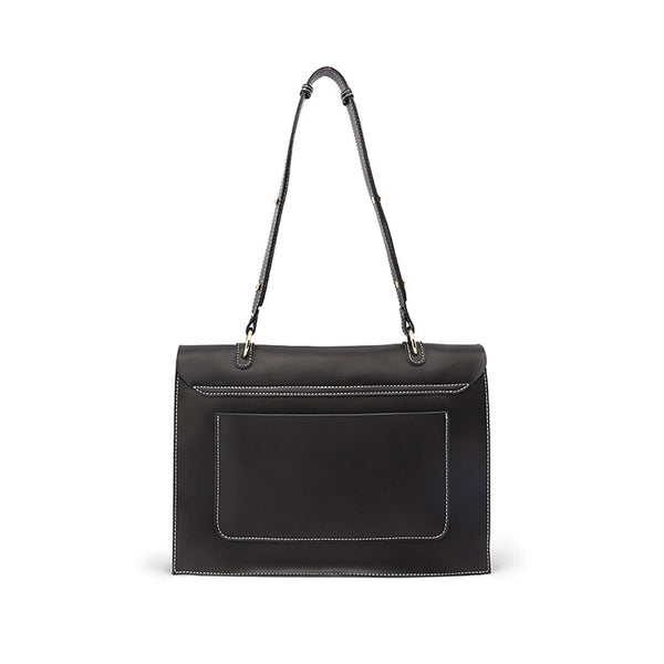 Ladies Black Leather Shoulder Bag Purse Leather Handbags for Women Boutique