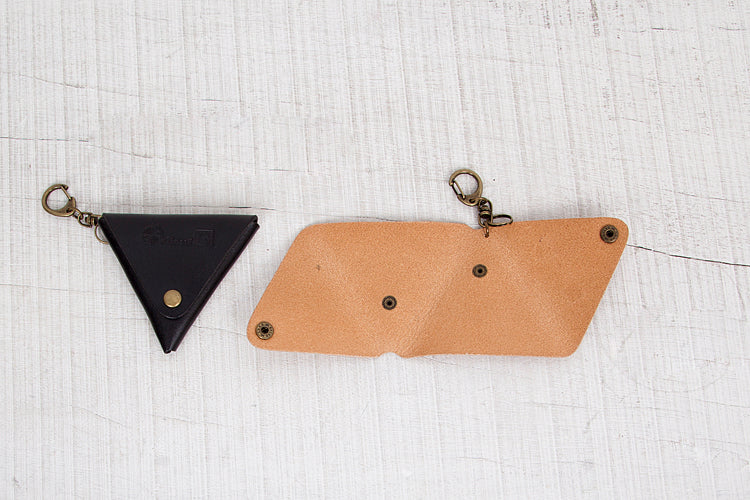 Triangular Leather Coin Holder