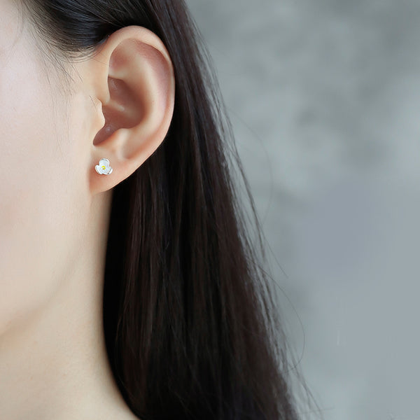 Ladies Flower Stud Earrings Small Silver Stud Earrings For Women Affordable