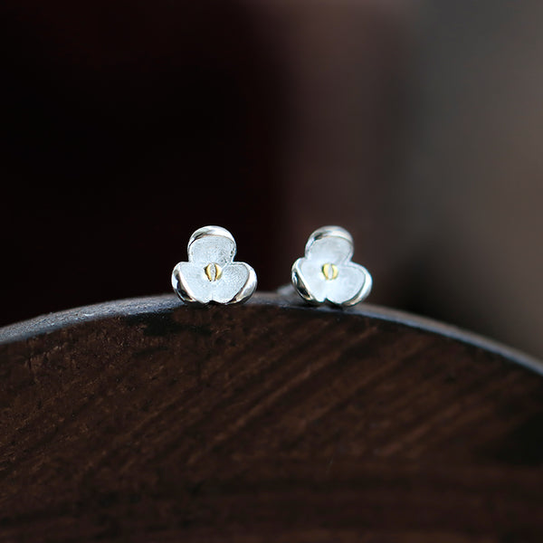 Ladies Flower Stud Earrings Small Silver Stud Earrings For Women Beautiful