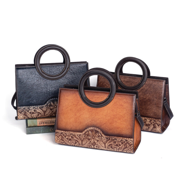 Ladies Leather Handbags Brown Shoulder Bag For Women Casual