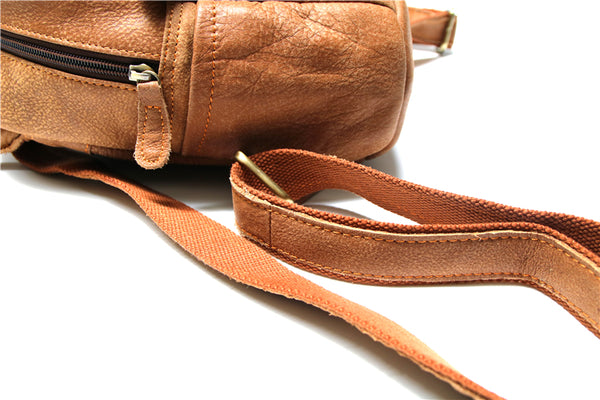 Ladies Mini Brown Leather Backpack Purse Back Bag Cute Backpacks for Women Inside