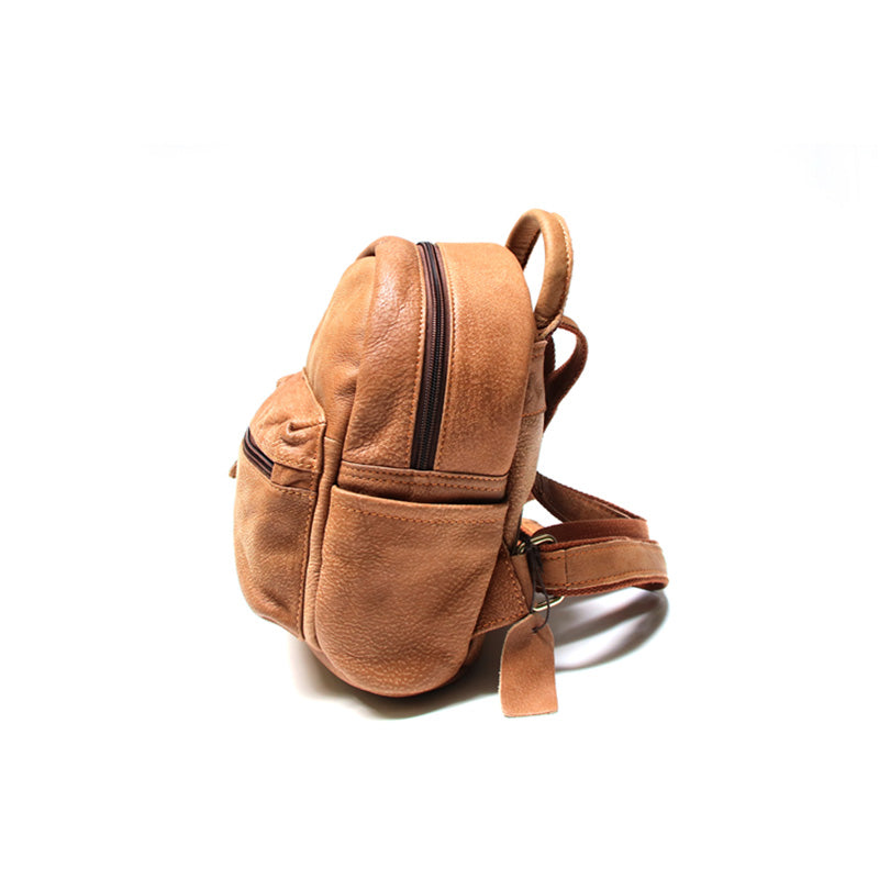 Cute Womens Brown Mini Leather Backpack Bag Purse Nice Backpacks for W –  igemstonejewelry