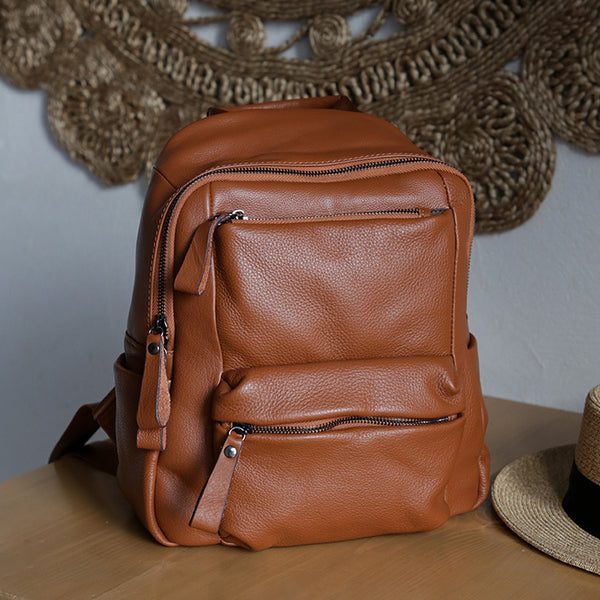 Ladies Small Black Leather Backpack Bag Leather Rrucksack Bag Affordable