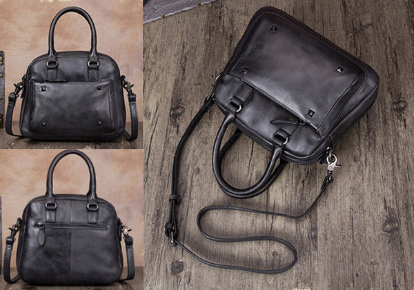 Cool Womens Black Shoulder Handbag Genuine Leather Crossbody Bags