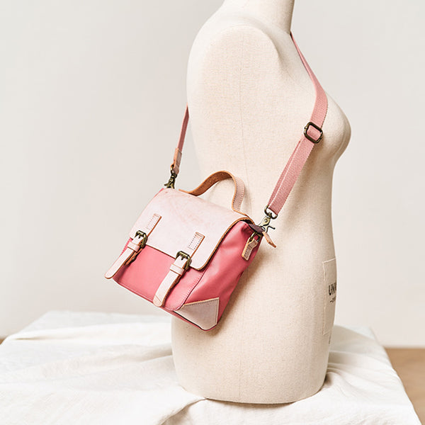 Ladies Small Leather Nylon Rucksack Backpack Crossbody Messenger Bag For Women Beautiful