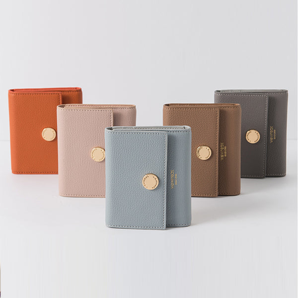 Ladies Small Leather Wallet Purse Short Leather Wallets for Women