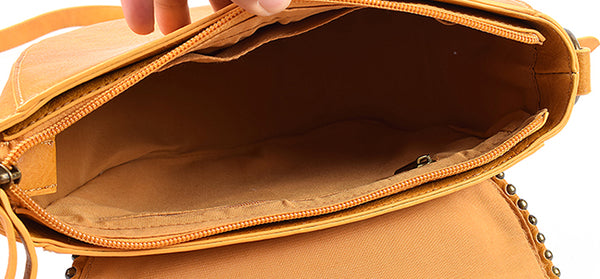 Ladies Small PU Leather Shoulder Bag Leather Satchel Bag For Women Inside