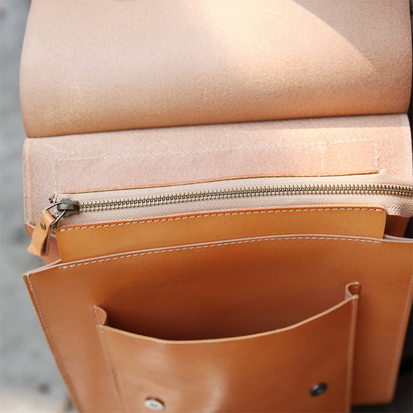 Ladies Square Genuine Leather Backpack Bag Purse Vintage Backpack for Women Details
