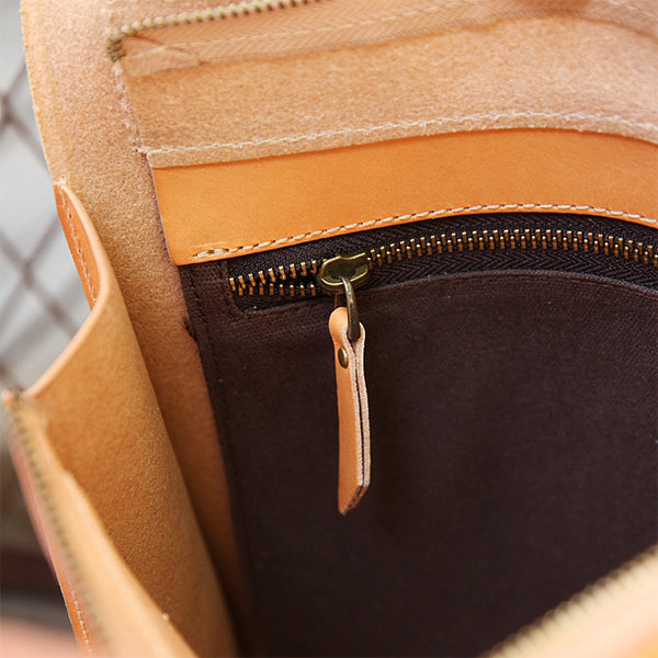 Ladies Square Genuine Leather Backpack Bag Purse Vintage Backpack for Women Inside