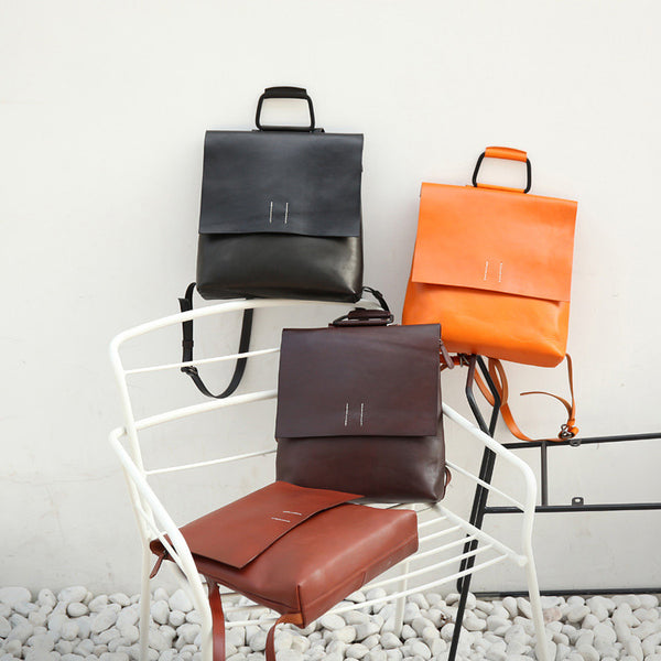 Ladies Tan Leather Elegant Backpack Bag Purse Womens Fashion Bookbag Purse