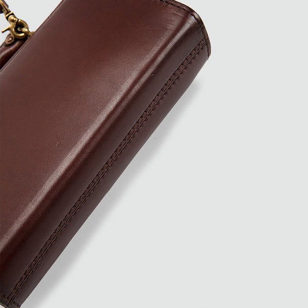 Ladies Vintage Brown Leather Satchel Handbags Small Shoulder Bags for Women Genuine Leather