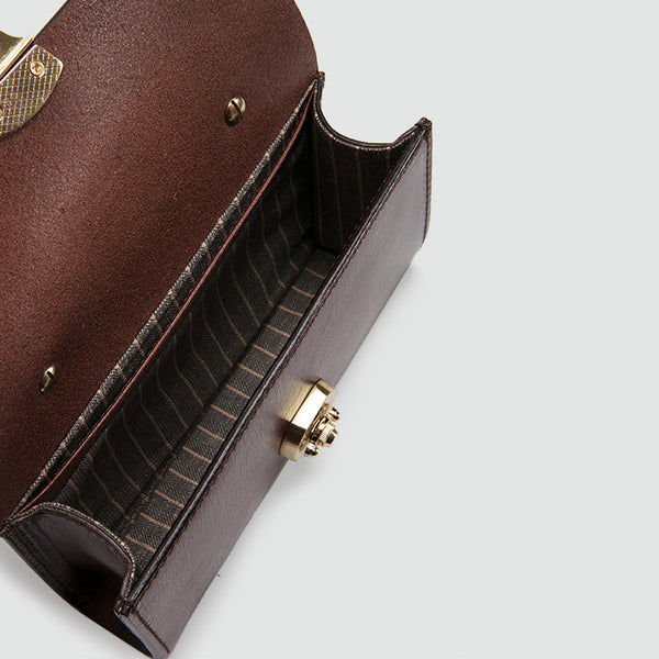Ladies Vintage Brown Leather Satchel Handbags Small Shoulder Bags for Women Original