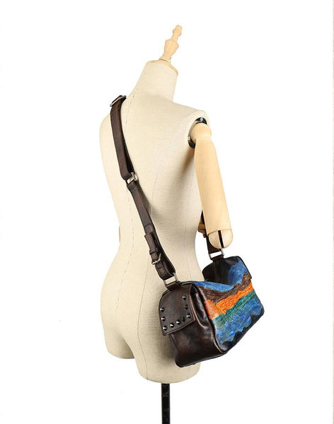 Ladies Vintage Leather Crossbody Bag Side Bags For Women Designer