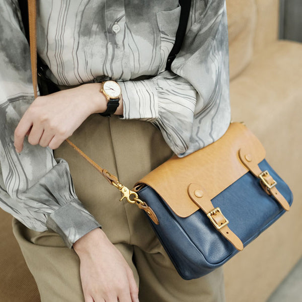 Ladies Vintage Leather Crossbody Satchel Purse Messenger Bag For Women Cool