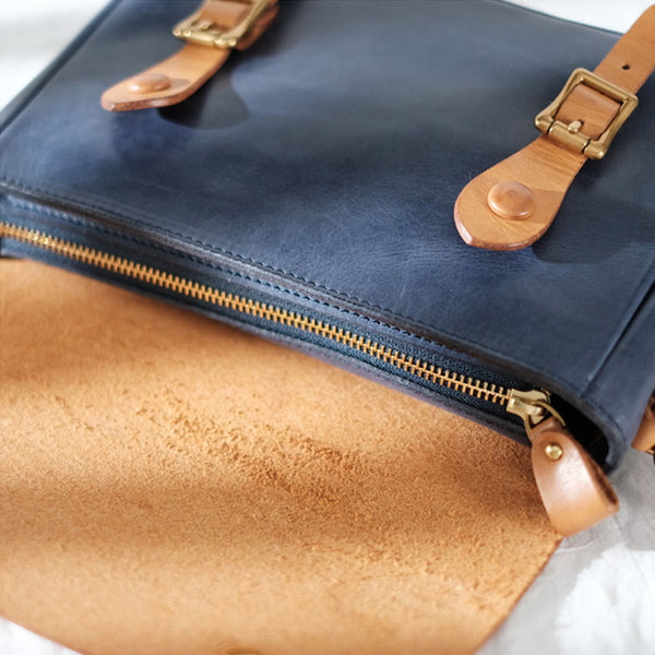 Ladies Vintage Leather Crossbody Satchel Purse Messenger Bag For Women Stylish