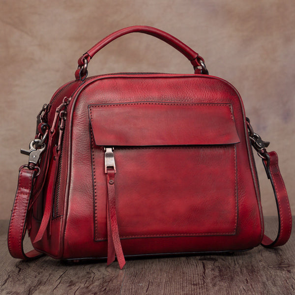 Ladies Vintage Leather Handbags Cross Shoulder Bag For Women Beautiful