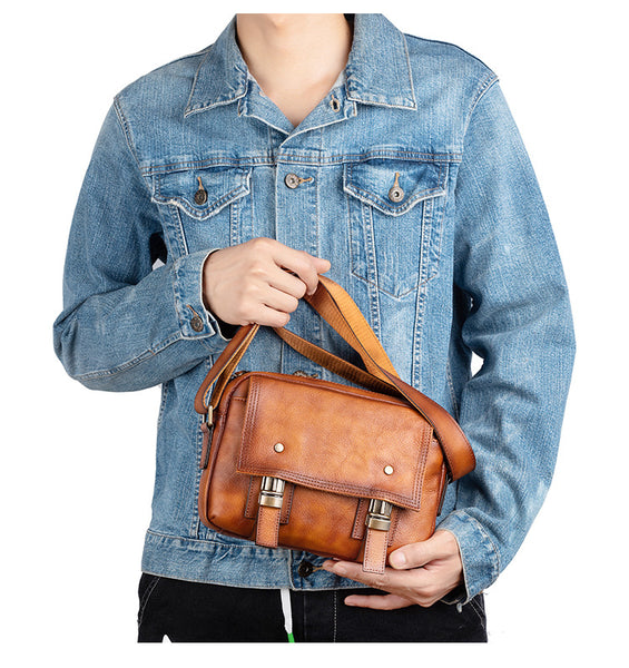 Ladies Vintage Leather Satchel Bag Shoulder Strap Bag For Women Cool