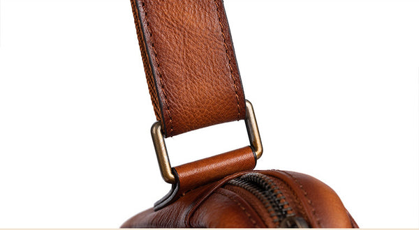 Ladies Vintage Leather Satchel Bag Shoulder Strap Bag For Women Quality
