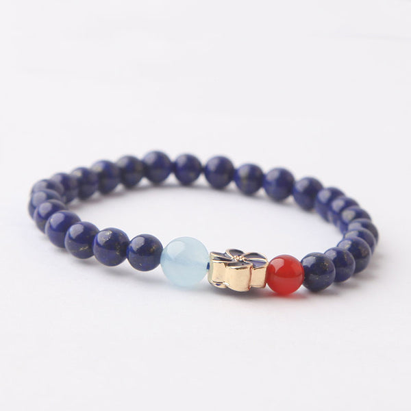Lapis Lazuli Beaded Bracelets Handmade Gemstone Jewelry Accessories Gift Women adorable