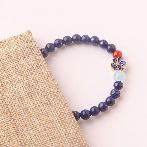 Lapis Lazuli Beaded Bracelets Handmade Gemstone Jewelry Accessories Gift Women chic