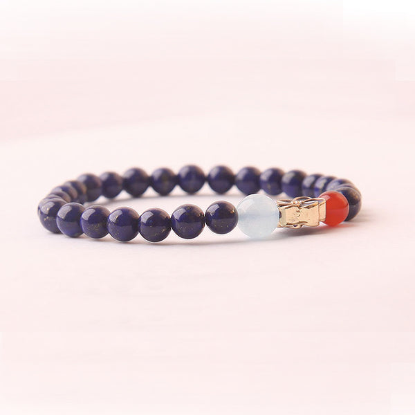 Lapis Lazuli Beaded Bracelets Handmade Gemstone Jewelry Accessories Gift Women cute