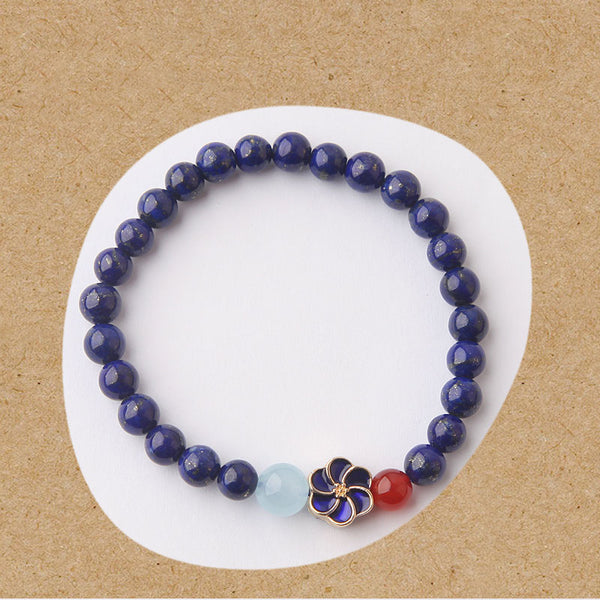 Lapis Lazuli Beaded Bracelets Handmade Gemstone Jewelry Accessories Gift Women fashionable