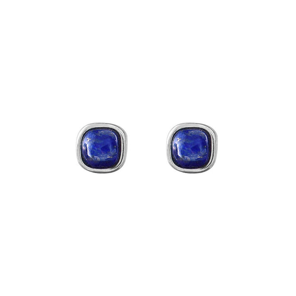 Lapis Lazuli Stud Earrings Sterling Silver Jewelry Accessories Gifts Women chic