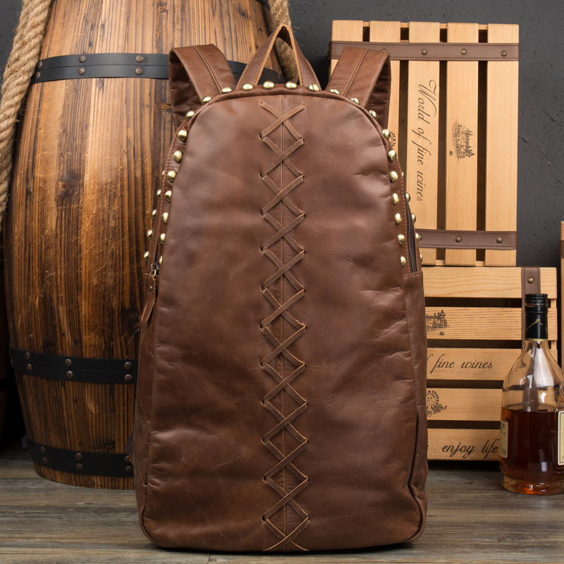 best ladies laptop backpack Large Ladies Black Leather Laptop Backpack Western Rivet Backpack Purs –  igemstonejewelry