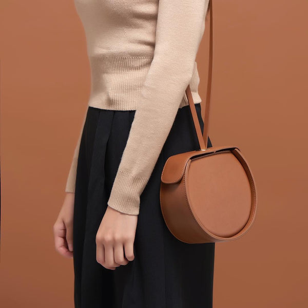 Leather Womens Circle Handbags