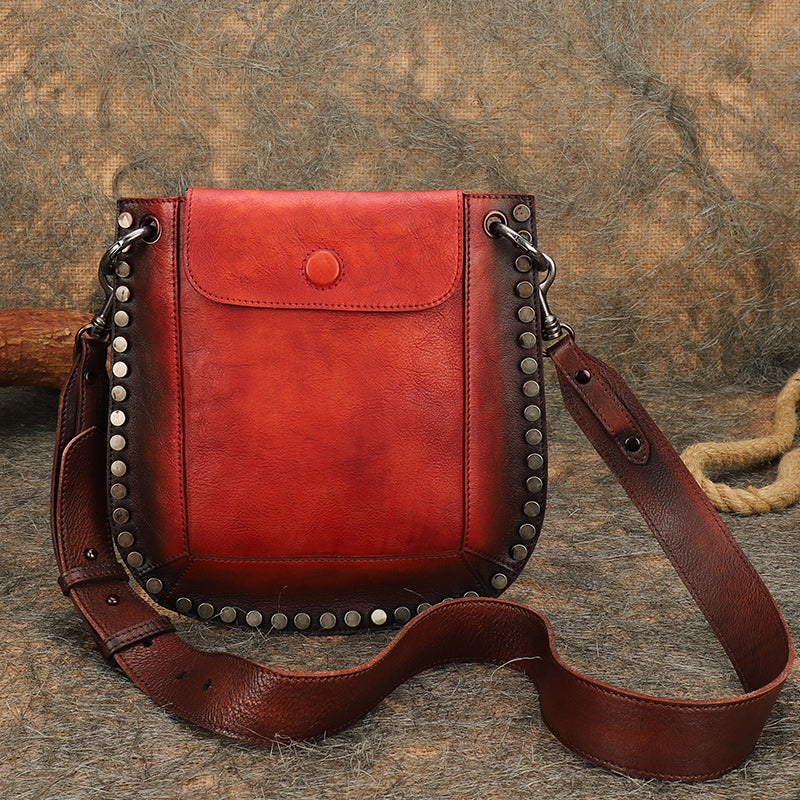 FRINGE LEATHER BAG, Vintage Western Purse, Hippie Tassel Bag burnt orange,  Ethni | Maya's Curiosities