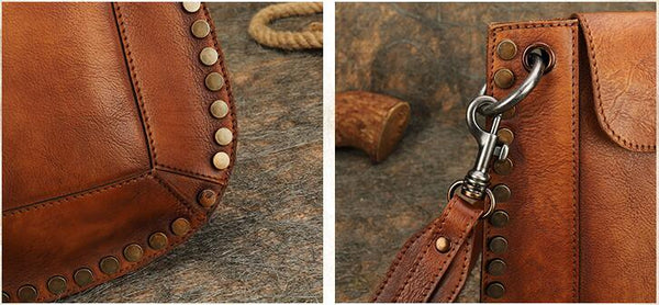 Medium Women's Western Cowhide Leather Crossbody Purse Satchel Bag For Ladies Durable