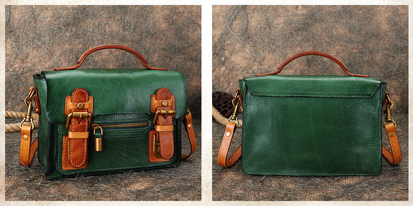 Mini Ladies Leather Crossbody Messenger Bag Satchel Handbags for Women Cute