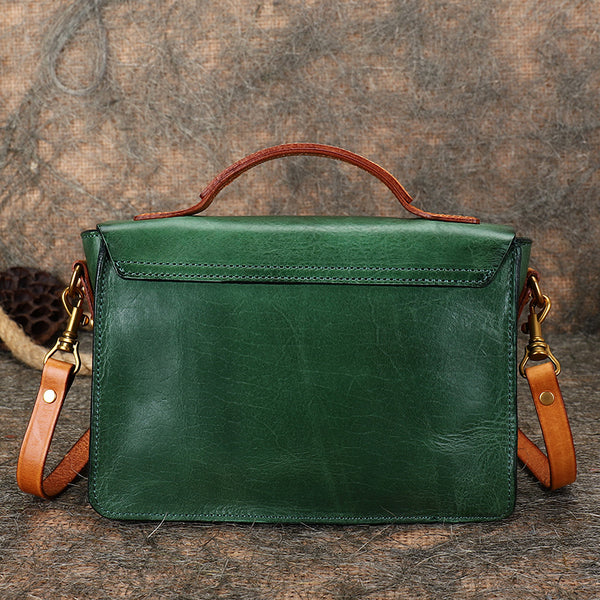 Mini Ladies Leather Crossbody Messenger Bag Satchel Handbags for Women Genuine Leather