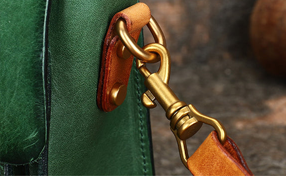 Mini Ladies Leather Crossbody Messenger Bag Satchel Handbags for Women Handmade
