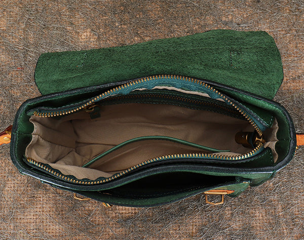 Mini Ladies Leather Crossbody Messenger Bag Satchel Handbags for Women Inside